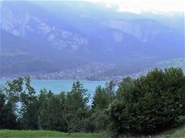 Brienz, our destination for the night, on Lake Brienz, 15.8 miles from Leissigen Youth Hostel